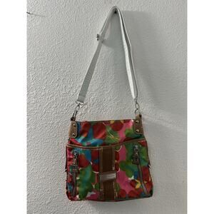 Tyler Rodan Womens Handbag Purse‎ Zippers Large Flowers Medium Bag Flaw See Pix
